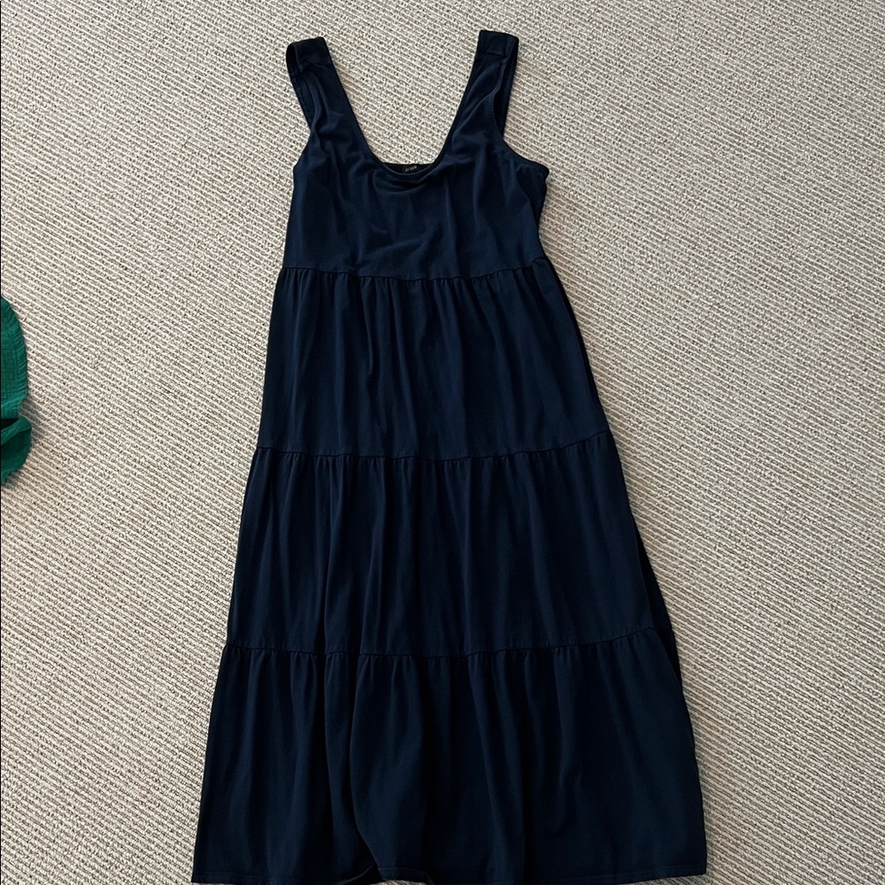 J. Crew Navy Tiered Dress